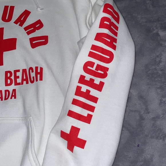 White Lifeguard Hoodie - Picture 3 of 4